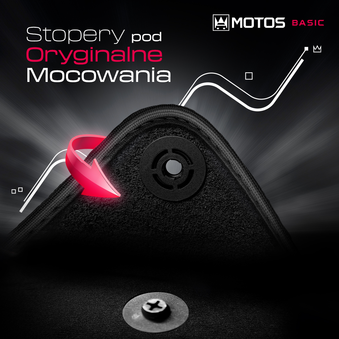Dywaniki welurowe - stopery pod mocowania