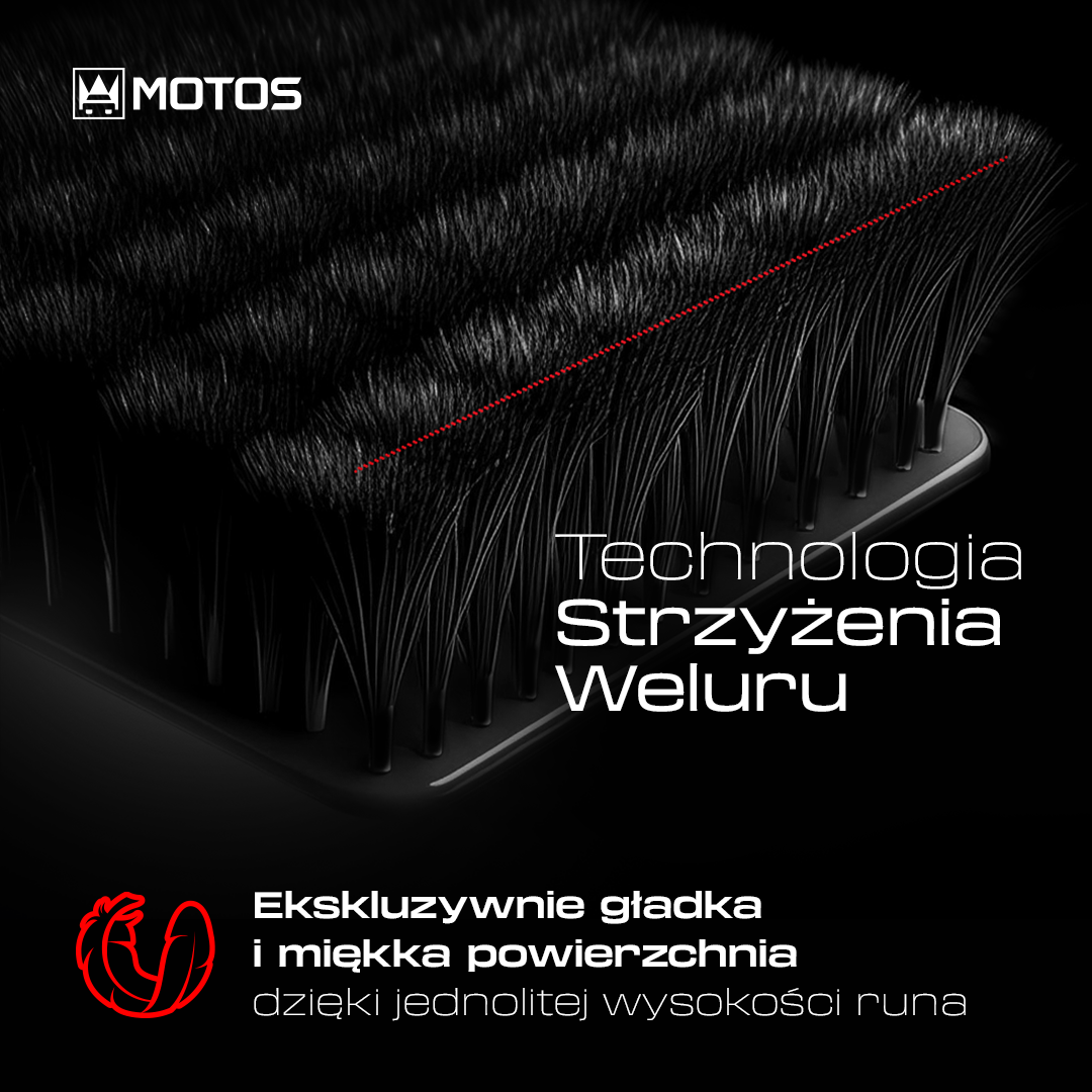 Dywaniki Motos – technologia strzyżenia weluru
