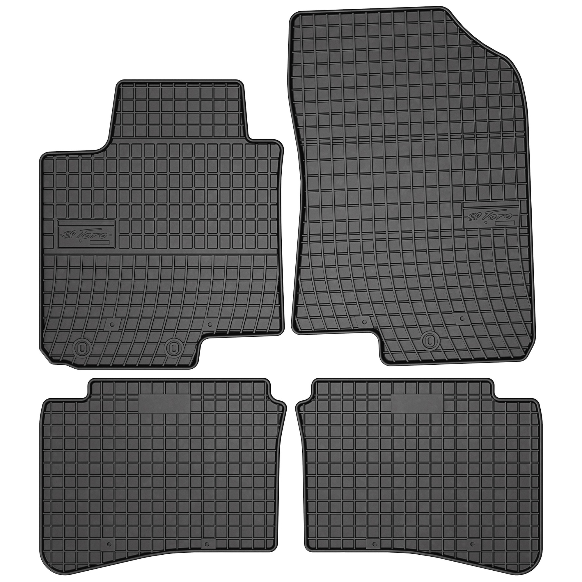 Set Tappetini Auto FROGUM El Toro Per Hyundai I20 II (2014-2020) E I20 III (dal 2020) - In Gomma Resistente, Bordo Rialzato 1,5 Cm, Antiscivolo - 2