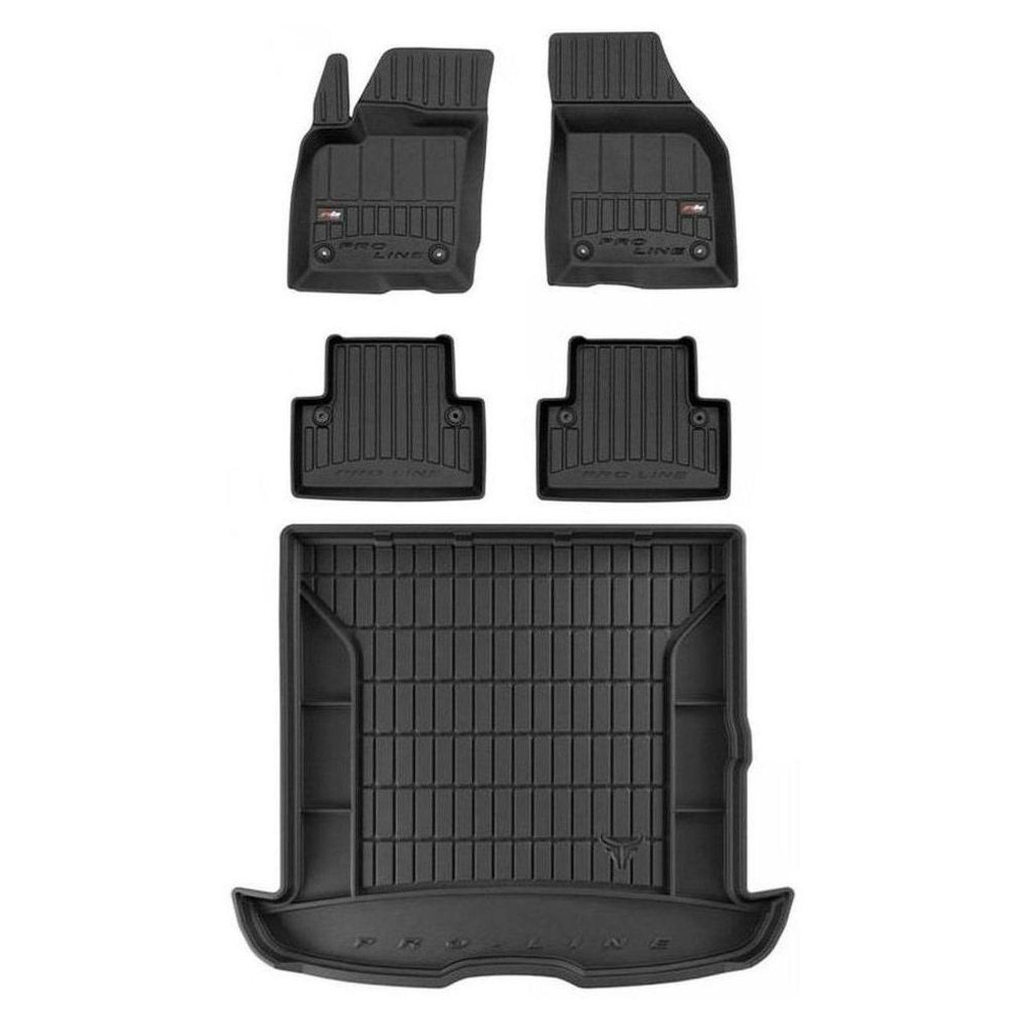Alfombrillas 3D ProLine Y Alfombrilla De Maletero Para Volvo V50 (2004-2012) - Material UltraFlex, Bordes Altos Hasta 7 Cm, Protección Total